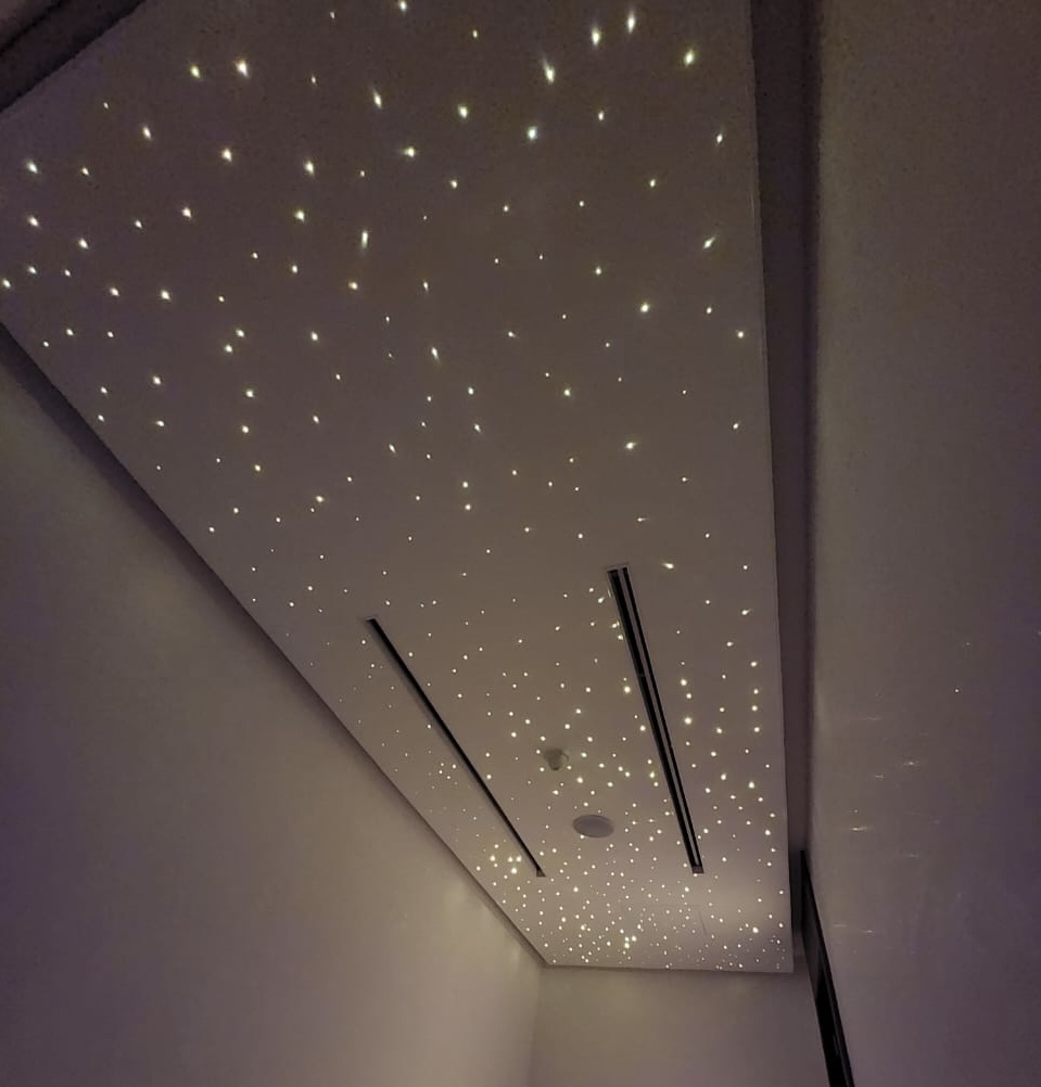 Wellness center lighting in Dubai with integrated LED stretch ceiling system for luxury spa and relaxation interiors Wellness center lighting in Dubai with integrated LED stretch ceiling system for luxury spa and relaxation interiors