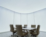 Translucent Meeting Room with Illuminated Walls and Ceiling in Sharjah