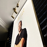 Light box with graphic printed stretch ceiling in Dubai