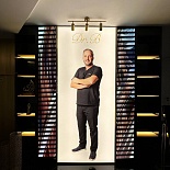 Light box with graphic printed stretch ceiling in Dubai