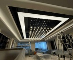 4000K Light Box and Black Gloss Stretch Ceiling in Emirates Hills Dubai