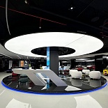 Stretch ceiling in Exotic Car showroom in Dubai