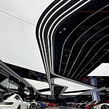 Stretch ceiling in Exotic Car showroom in Dubai