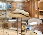 Recessed Light Stretch Ceiling for a Modern Office Reception in DIFC Dubai