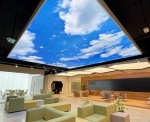 Suspended Lightbox Ceiling with Sky Print for Modern Office in Sharjah