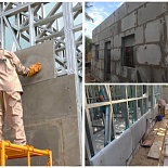Lightweight concrete wall panels cladding and infill with 600 kg / m3 density