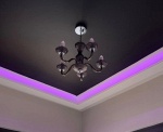 Black Star Stretch Ceiling with RGBW Perimeter Lighting in DAMAC Hills 2 Dubai