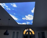 6500K Sky Print Light Box Stretch Ceiling for Villa Kitchen in The Villa Dubai
