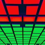 Translucent stretch ceiling with RGB backlit